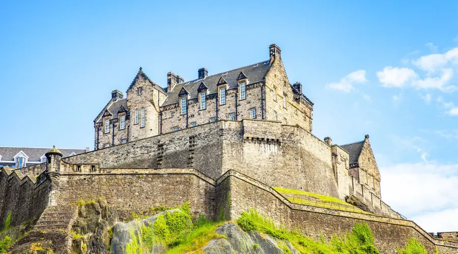 The Edinburgh Castle is a 12th-century fortification tower over Edinburgh’s Old Town.