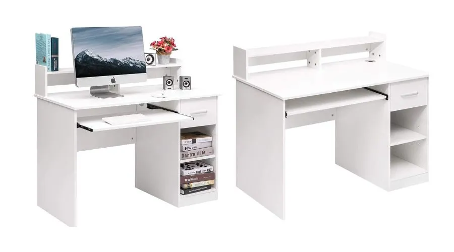Winado computer desk with drawer and keyboard tray