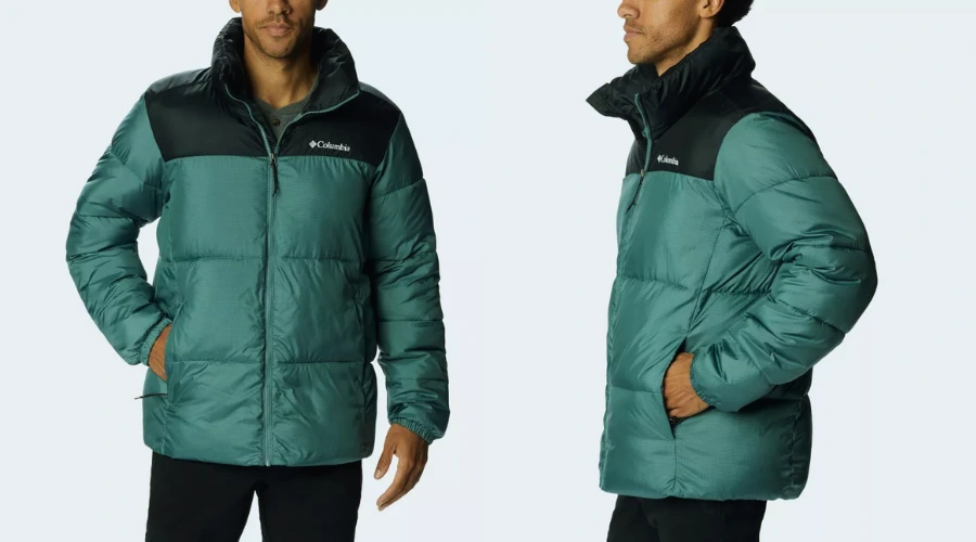 Men's Hooded Puffer Jacket Lightweight Faux Down Warm Coat