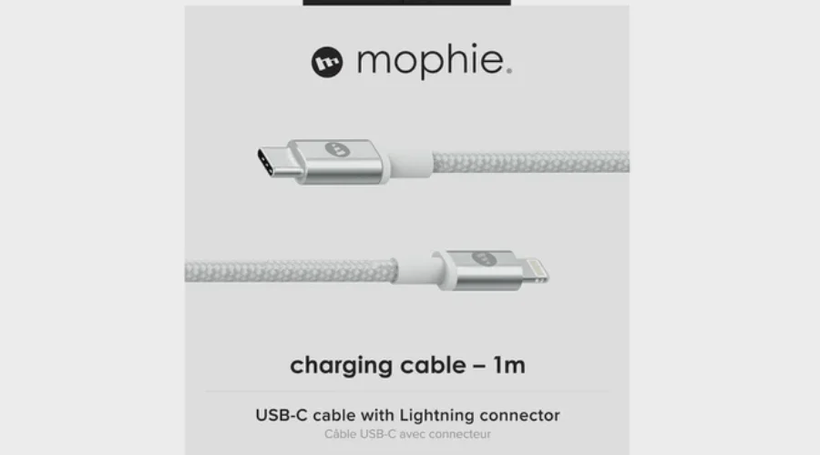 Mophie USB C to Lightning Cable 1M - White