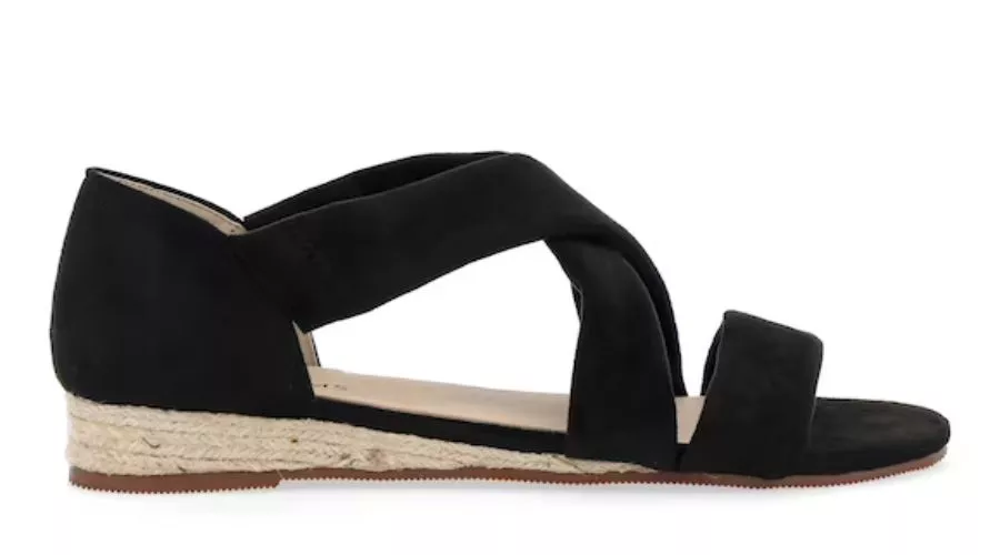 Soft strap espadrille sandals extra wide EEE fit