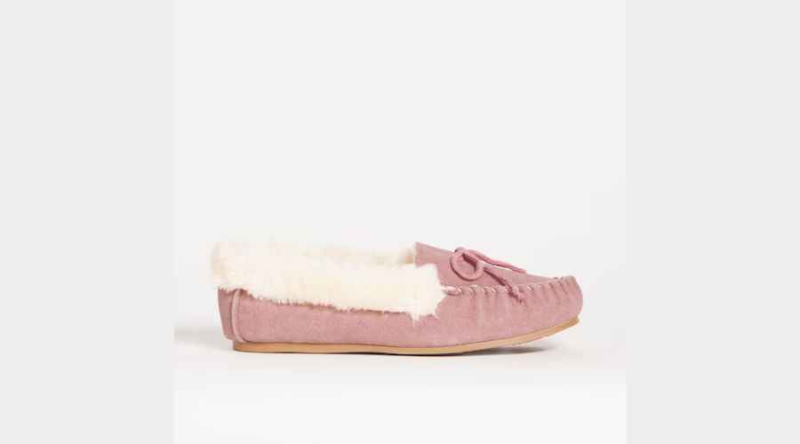 Suede Moccasin Slippers Extra Wide EEE Fit