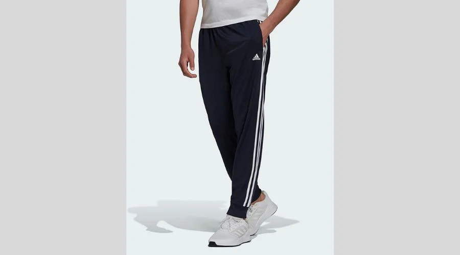 Navy Blue adidas Essentials Tricot 3 Stripe Pant