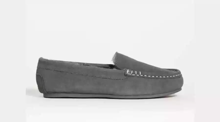 Classic Suede Moccasin Slipper Extra Wide EEE Fit
