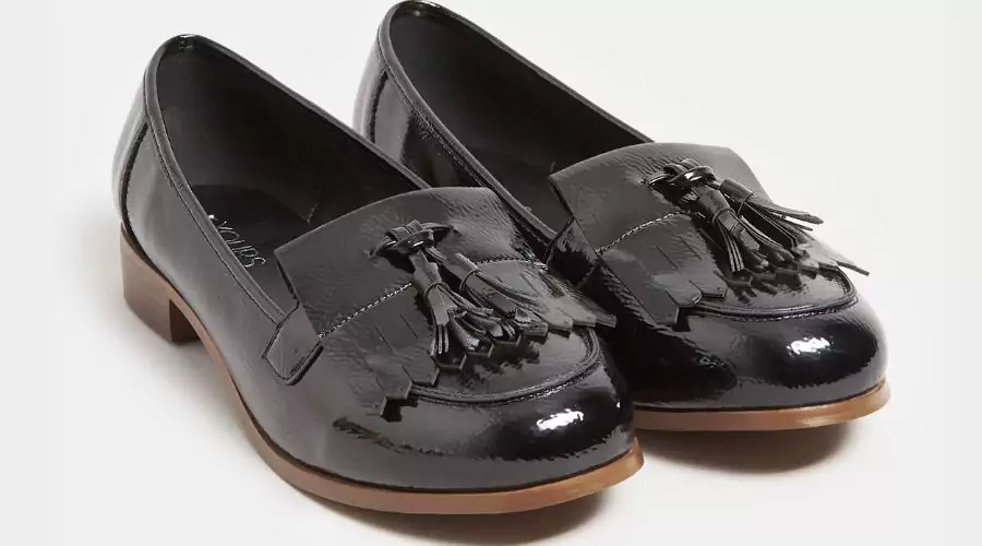 Black Patent Tassel Loafers
