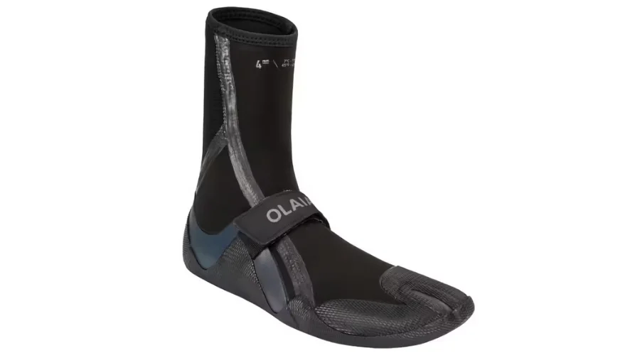 Neoprene surfing boots booties 900 4 mm - black/grey