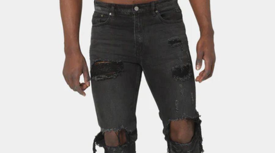 P002 Foiled Distressed Jeans