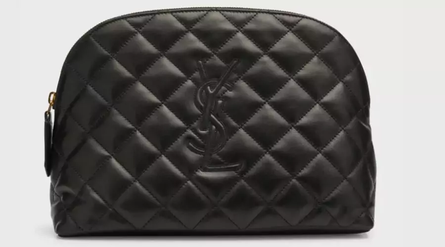 Saint Laurent Cassandre Large Quilted Leather Cosmetic Pouch