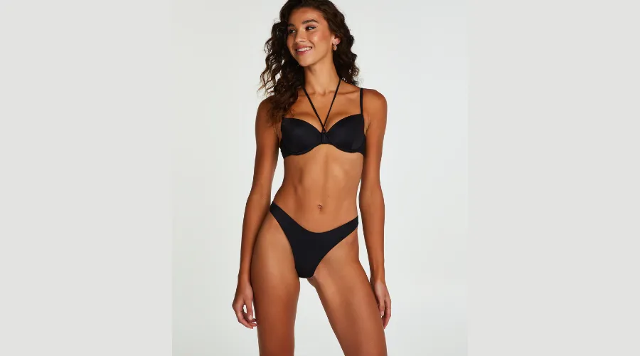 Luxe padded Underwired Bikini Top - Black