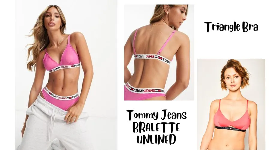 Tommy Jeans BRALETTE UNLINED - Triangle Bra - Pink 