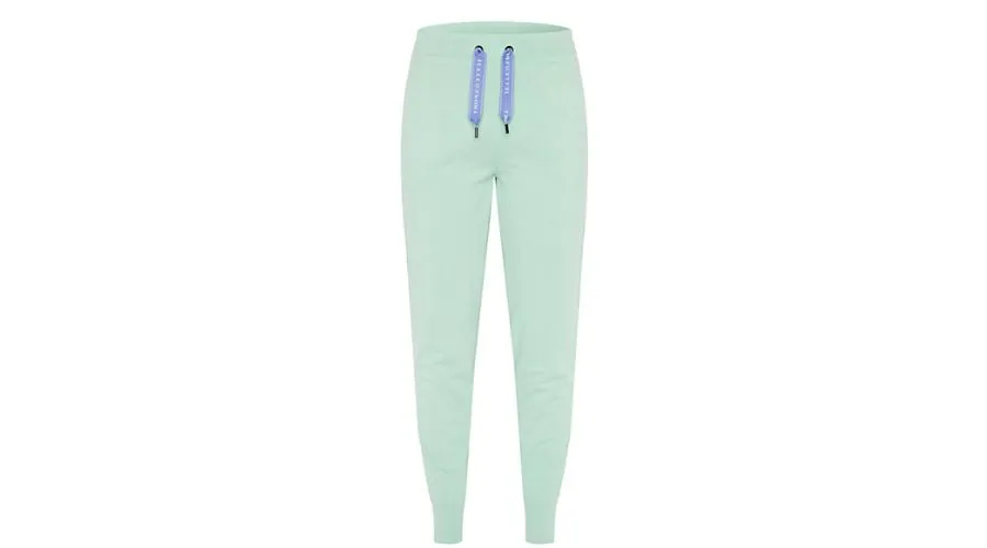 Sweatpants in a trendy ankle-length fashion design jogging pants in light green