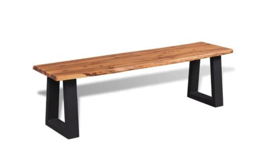 Acacia wood solid bench 