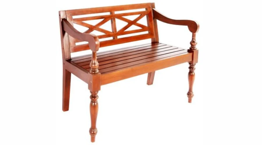 Batavia bench made of solid mahogany wood