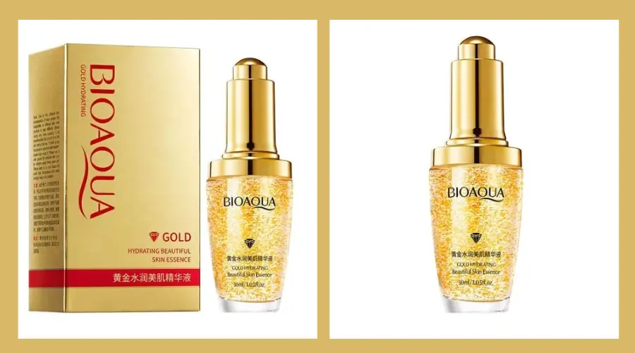 Bioaqua Gold Hydrating face serum with hyaluronic acid and gold, 30 ml