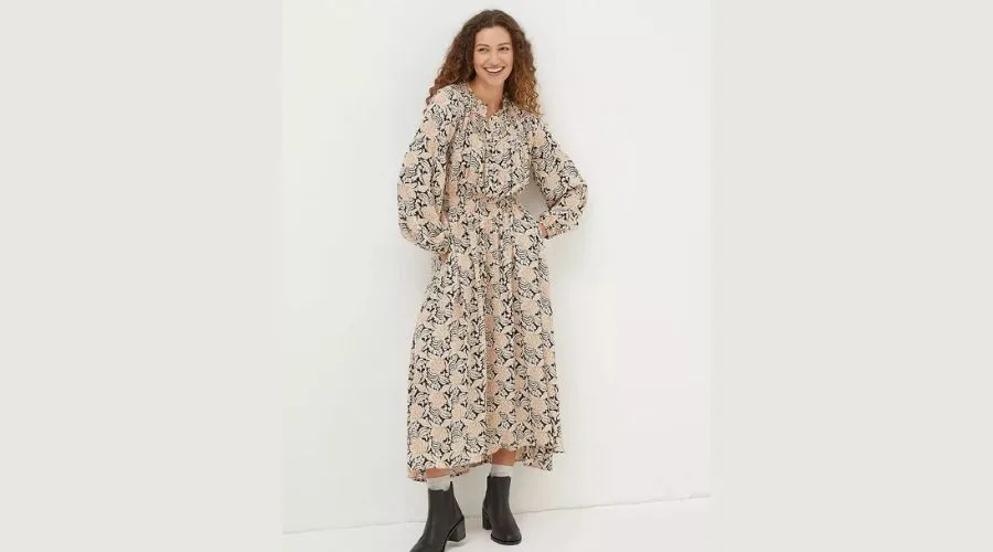 Beth Damask Floral Maxi Dress