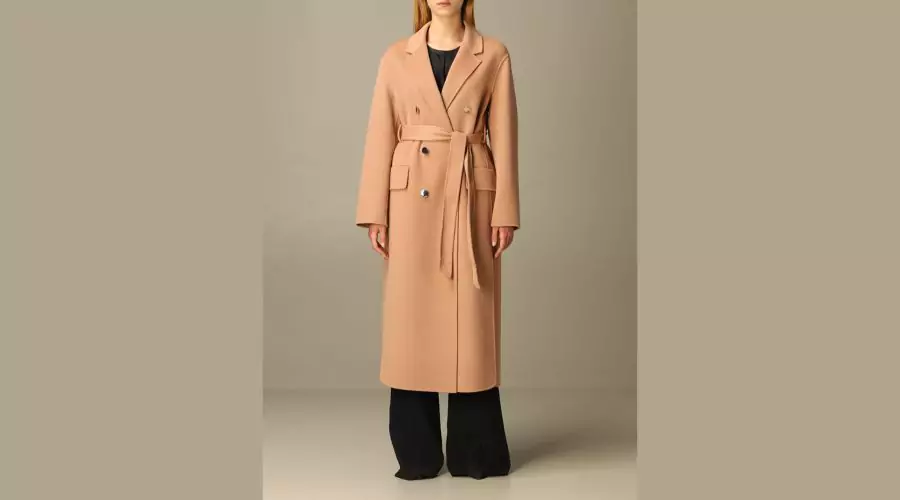 Pinko Giacomino Coat Camel Outerwear
