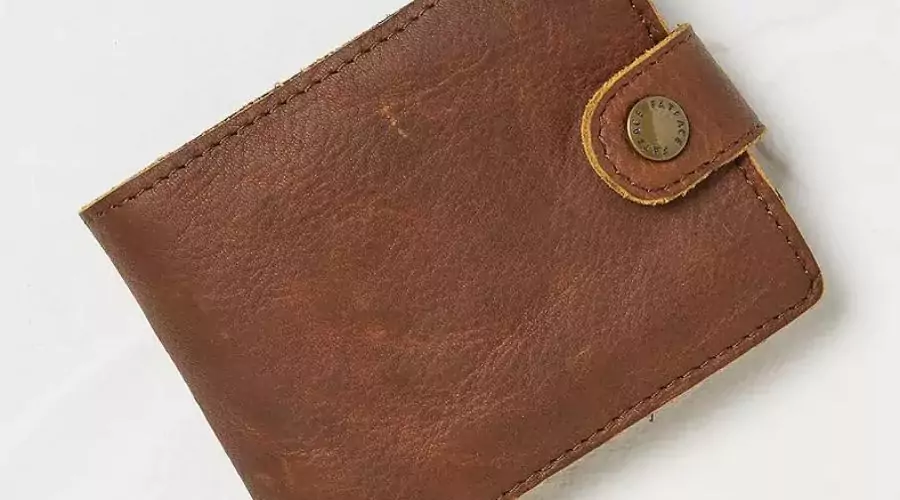 Raw Edge Leather Wallet- Brown