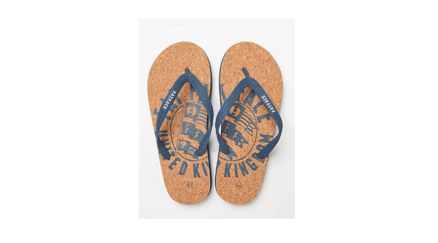 Henley Cork Logo Flip Flops - Organic Natural Sandals Made Ethically  