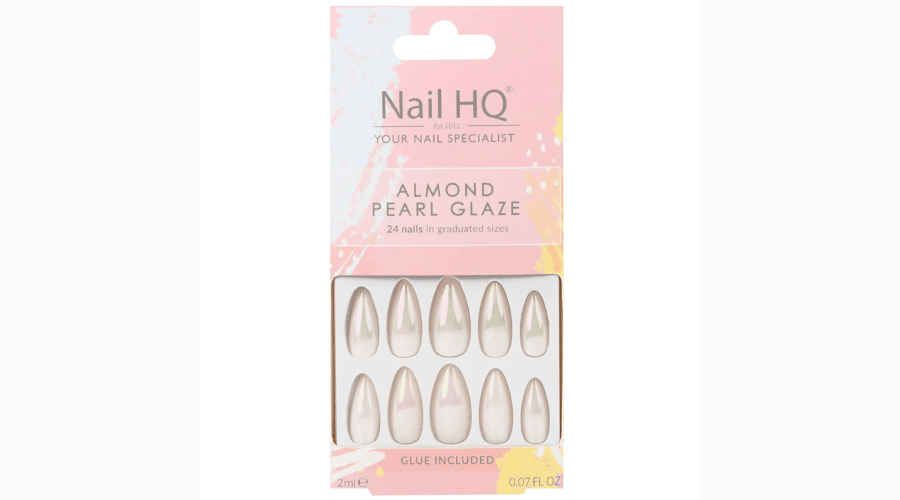 Nail HQ Almond Pearl Glaze False Nails