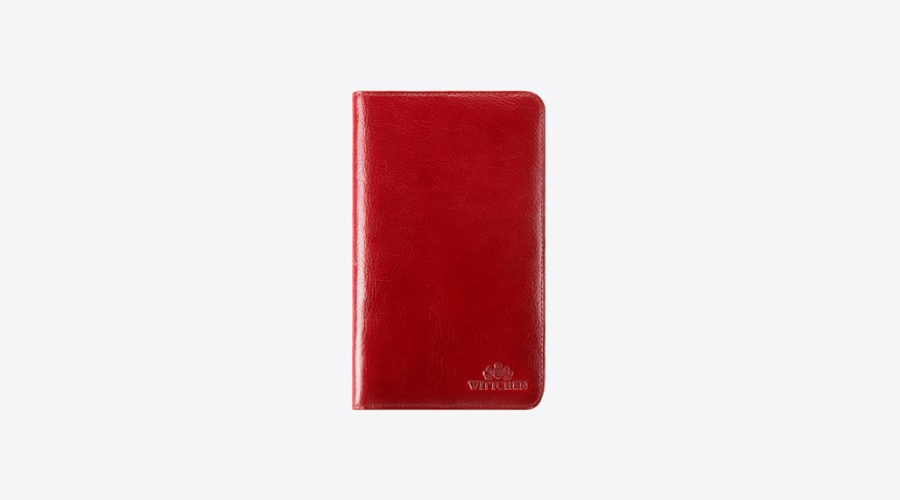 Red Colour Classic Leather Business Holder