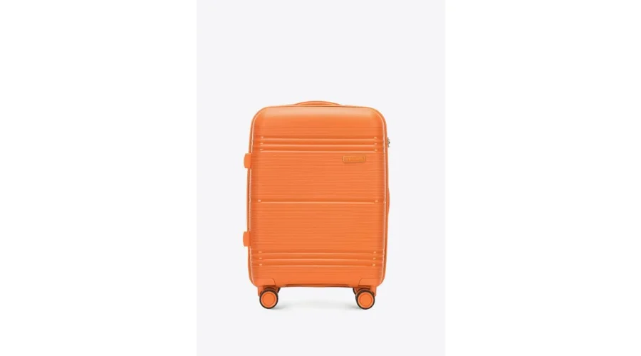 Single-color Orange Polypropylene Cabin Suitcase | Oglooks
