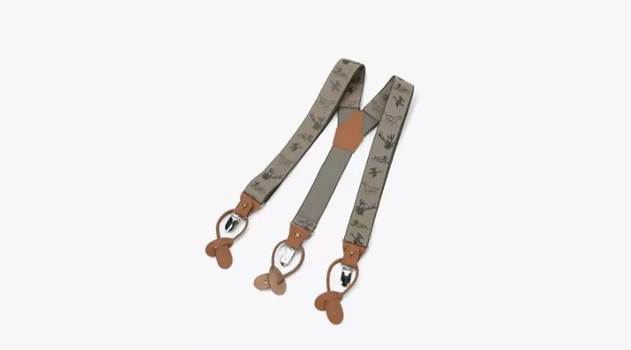 Beige and Brown Men’s Trouser Suspenders