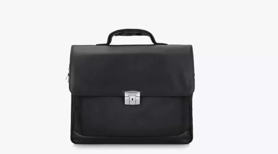 Black fabric briefcase 