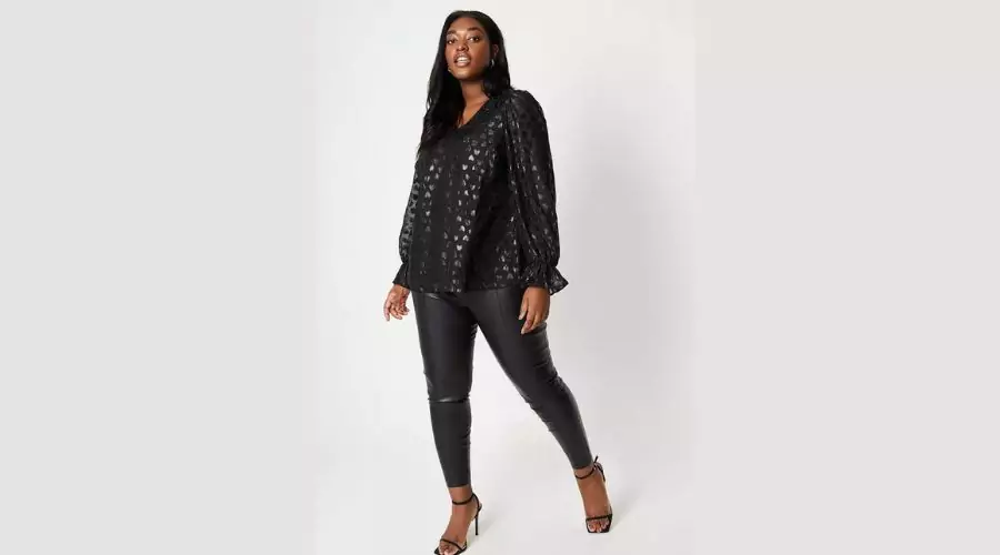 Curve Heart Chiffon Long Sleeve 