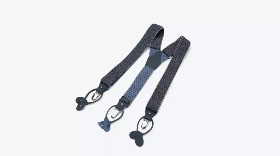 Navy Blue and Black Trousers Men’s Suspenders 