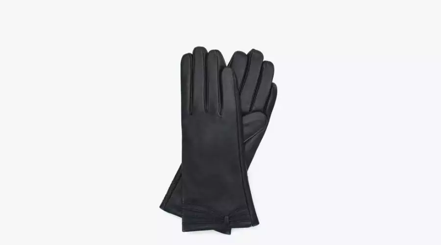 Women's Leather Gloves with Black Stitching