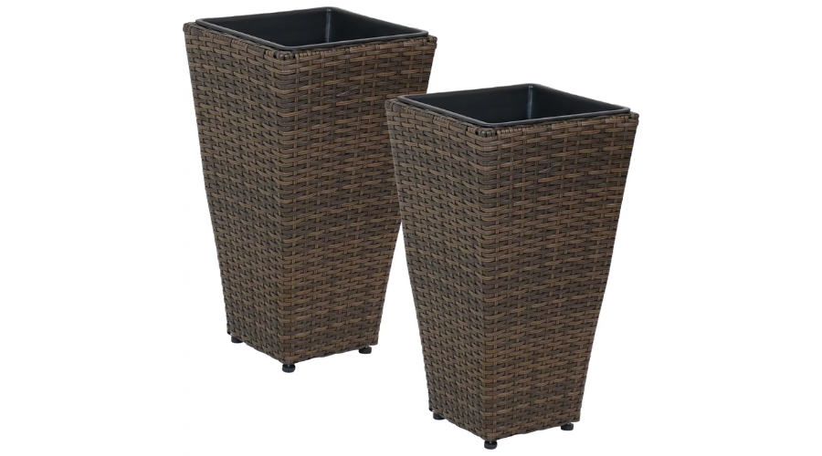 Modern Decorative Square Planter by Sunnydaze 