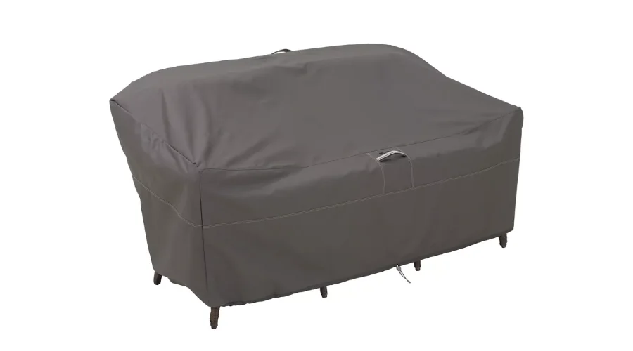 Ravenna Patio Loveseat Cover in Dark Taupe Colour by Classic Accessories
