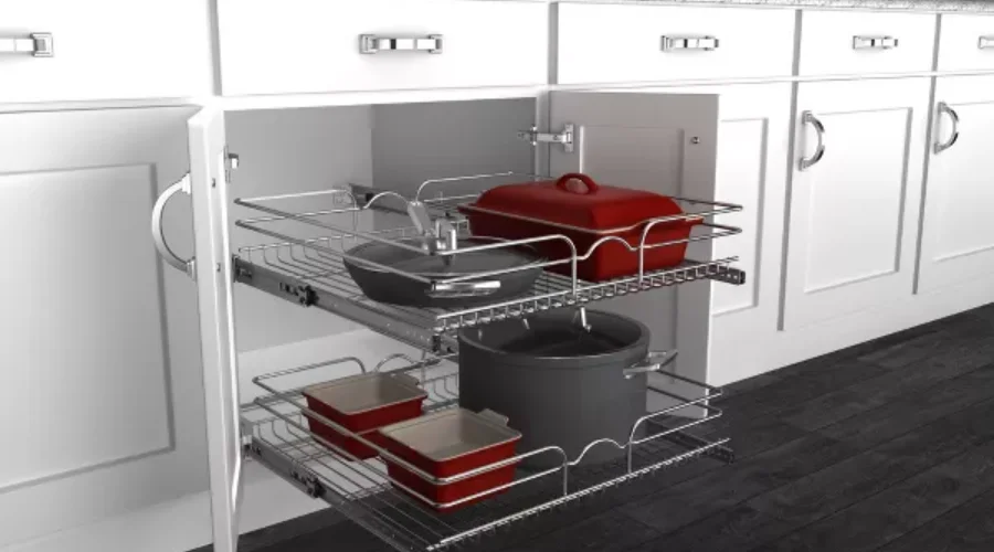 Rev-A-Shelf 5WB2 2-Tier Wire Basket Pull Out Shelf Storage