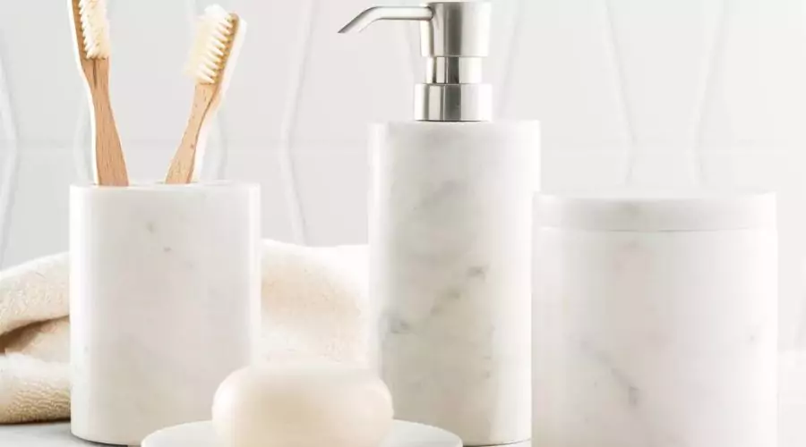 Threshold 4pc Marble Bath Coordinate Set 