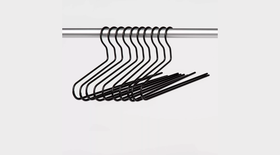 10pk Pant Hangers Black | Oglooks