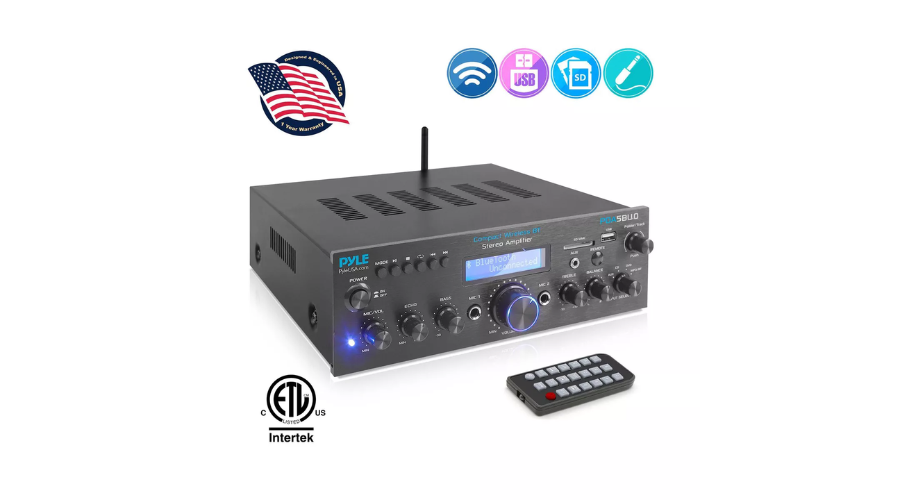 200W Audio Stereo Receiver Home Entertainment System by Pyle