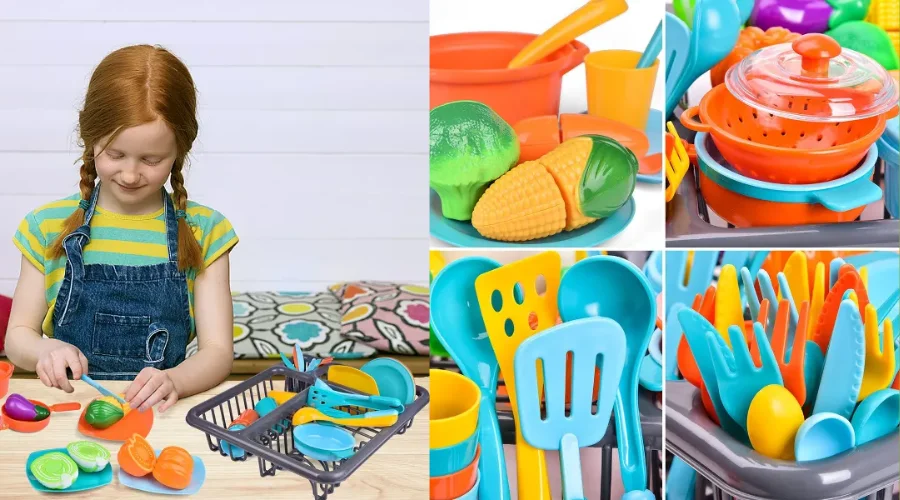 62 PCS Pretend Play Kitchen Set