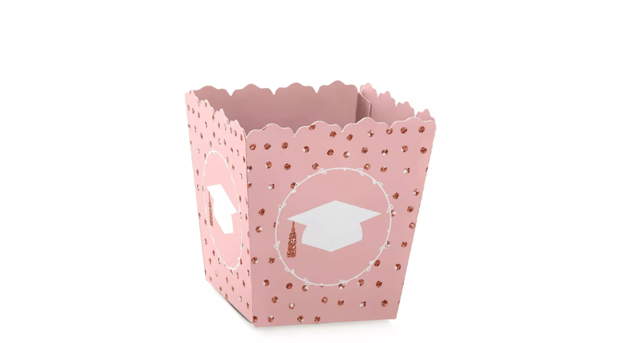 Big Dot of Happiness Rose Gold Grad-Party Mini Favour Boxes for Graduation Party Gift | Oglooks