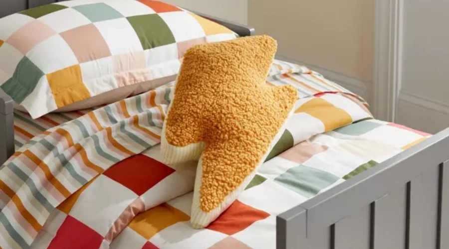 Boucle Kids' Decorative Pillow with Lightning Bolt