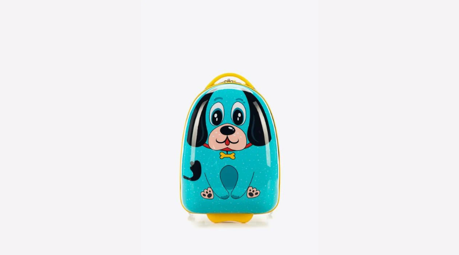 Children's ABS suitcase animal blue and yellow