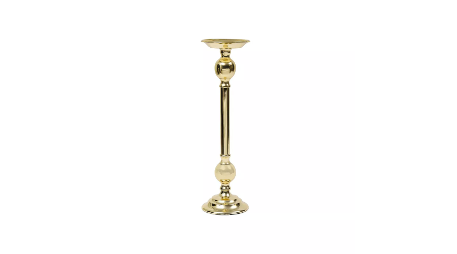 Classic Touch Traditional Gold Brass Candle Holder