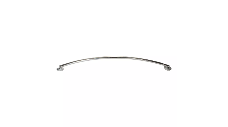 Curved Shower Rod Chrome Powered Suction Cup Tension Mounted