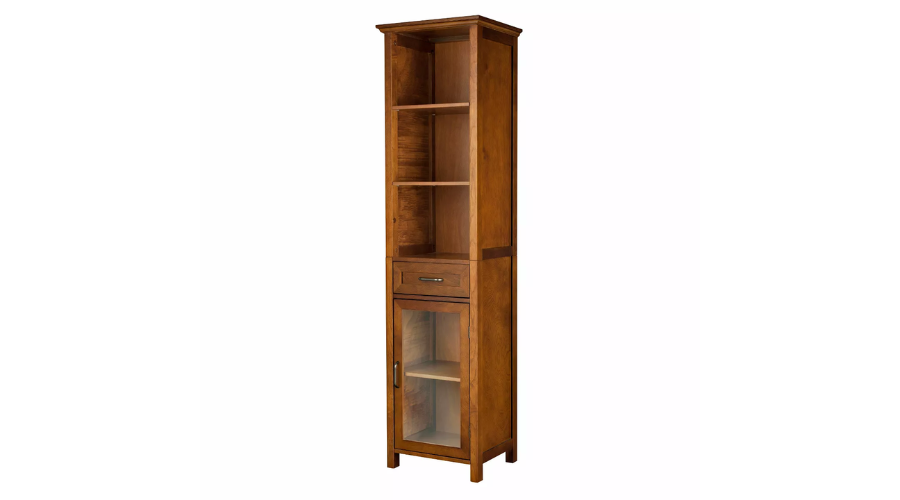 Freestanding Linen Cabinet with Mixed Storage
