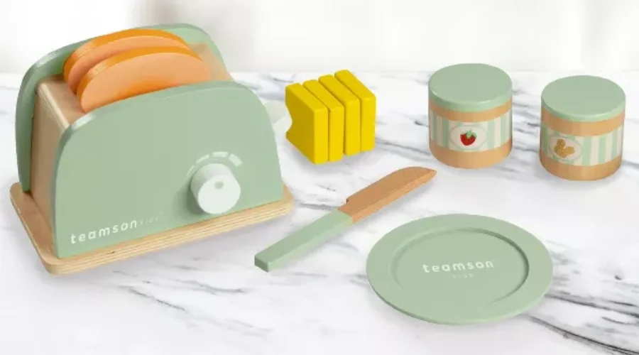 Kids Play Wooden Toaster Play Kitchen Accessories