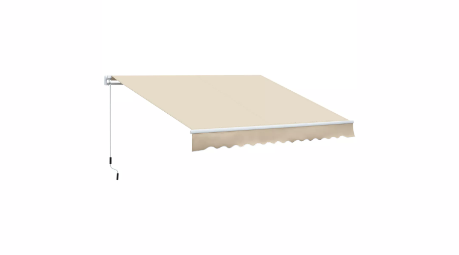 Outsunny Patio Awning Canopy Retractable Sun Shade Shelter | Oglooks
