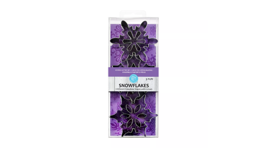 R&M International Snowflake 3 Piece Cookie Cutter