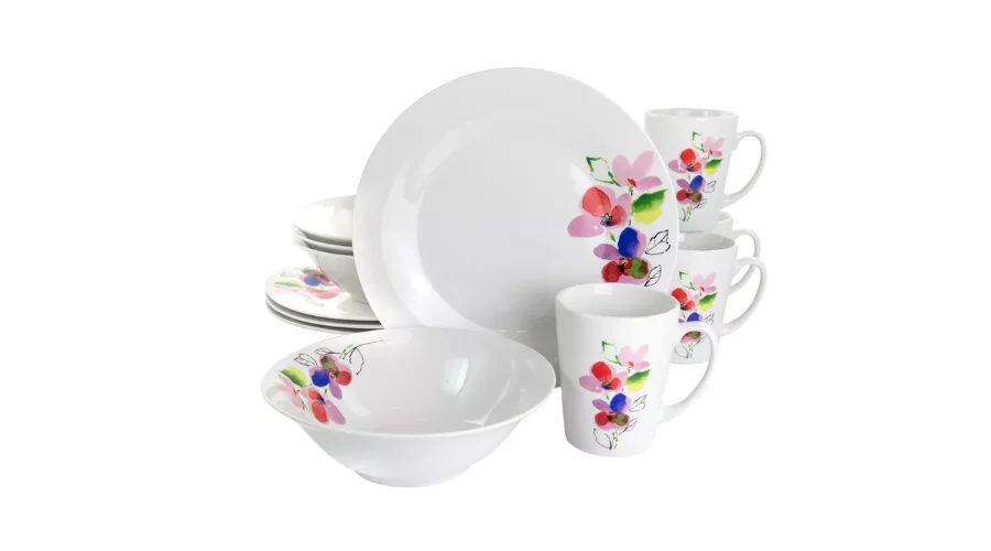 Vineyard Rose Ceramic Dinnerware Set
