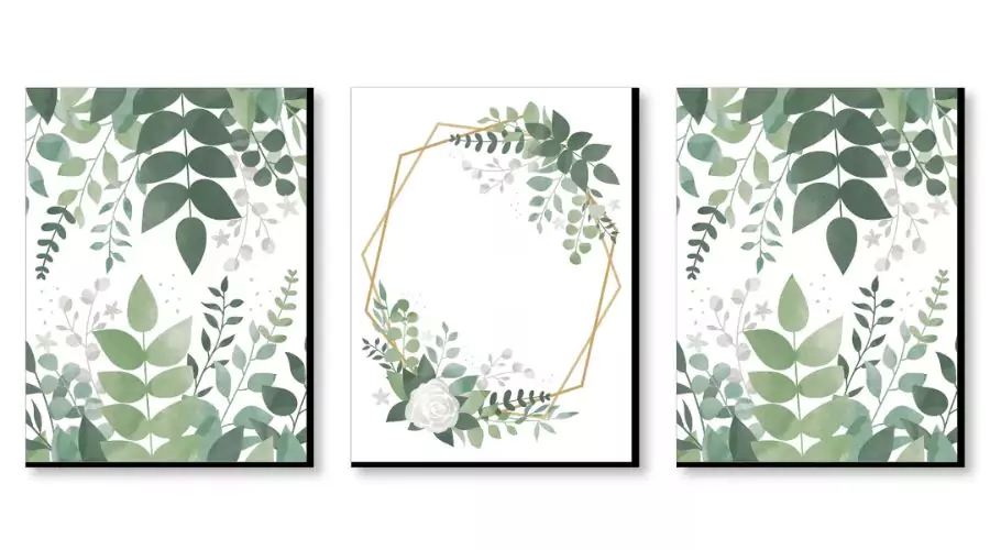  Boho Botanical Greenery Room Decor Wall Art -Set of 3 Prints