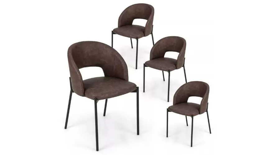 Costway Dining Chair Set of 2/4 with High-density Sponge Cushion Sturdy X-shaped Frame