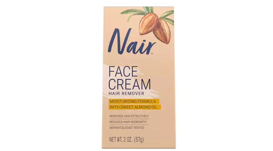 Nair Moisturizing Facial Hair Removal Cream with Almond Oil Goodness